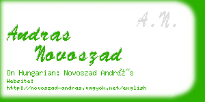 andras novoszad business card